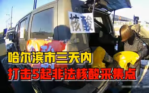 哈尔滨三天打击5起非法核酸采集点：查扣7车，涉案9人正在处理