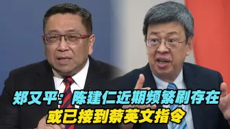 郑又平：陈建仁近期频繁刷存在，或已接到蔡英文指令