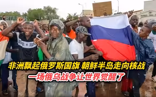 非洲飘起俄罗斯国旗，朝鲜半岛走向核战，俄乌战争让世界觉醒了