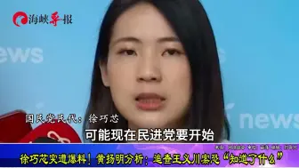 徐巧芯遭揭发涉入三大弊案，媒体人：追查王义川案被民进党忌惮