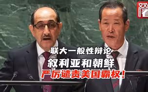 联大一般性辩论 叙利亚和朝鲜严厉谴责美国霸权