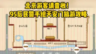 用心了！95后民警为游客手绘天安门旅游攻略