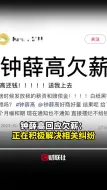 钟薛高回应欠薪：正在积极解决相关纠纷