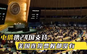 中俄携24国支持，联合国批准调查以色列，美国连投票权都没有