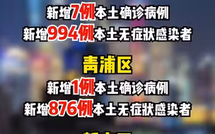 上海各区公布（4月10日0-24时）新增新冠肺炎病例数量