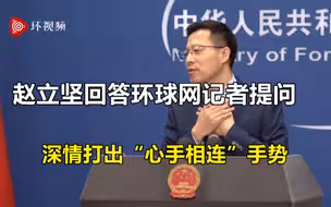 外交部发布会上，赵立坚深情打出“心手相连”手势，原来是为了它