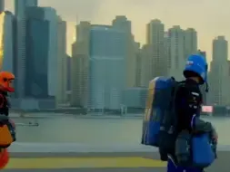 迪拜举办喷气式飞行服竞赛：飞行员身穿发动机低空竞技 科幻感拉满