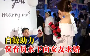 白鲸助力保育员水下向女友求婚：给相恋6年的女友别样的浪漫