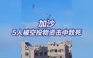 加沙5人被空投援助物资击中致死 10人受伤