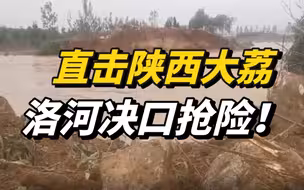 70余台机械车辆争分夺秒！直击陕西大荔洛河决口抢险