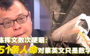 陈挥文数次哽咽： 51条人命 对蔡英文来说只是数字
