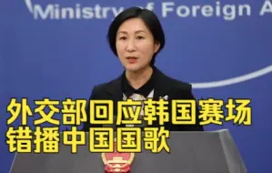外交部回应韩国赛场错播中国国歌