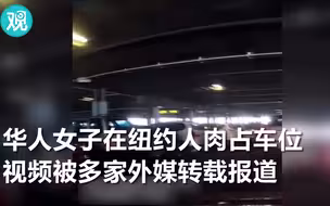 华人女子在纽约人肉占车位，中国网友：丢人丢到国外