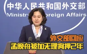 外交部回应孟晚舟被加无理拘押2年