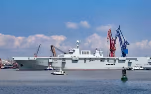 解放军075型2号舰首度海试，台媒称攻台能力大增，或搭载直-20