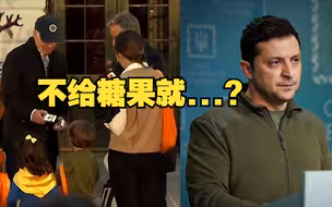 布林肯儿子在万圣节装扮成泽连斯基找拜登要糖，网友评论：那个孩子得到了800亿美元