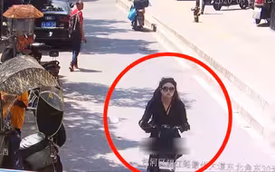 这个“女贼”竟喉结突出？为躲监控，一男子扮女装偷电动车