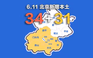北京疫情动态地图：6月11日新增本土确诊34例、无症状31例
