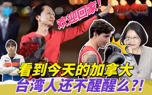孟晚舟回家 台湾小哥激动欢呼！美国出卖加拿大然后就是台湾