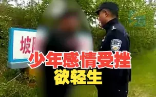 少年因感情受挫欲轻生 警察哥哥暖心拥抱解开心结