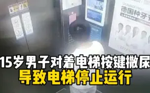 15岁男子对着电梯按键撒尿，导致电梯出现故障