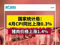 国家统计局：4月CPI同比回升、PPI同比降幅收窄