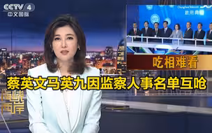 马英九批蔡英文监察人事名单“吃相难看”，蔡英文：比你提的好