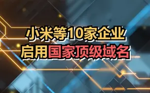 vivo、小米等10家企业启用国家顶级域名
