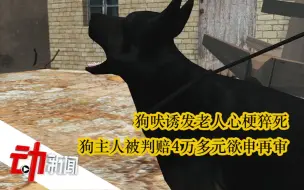 狗吠诱发老人心梗猝死：狗主人被判赔4万多元欲申再审