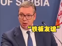 中塞元首共见记者现场，武契奇一直在说谢谢