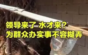 领导来了，水才来？为群众办实事不容糊弄