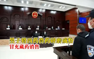 男子将西药兽药磨成粉冒充藏药销售：销售金额达18346元