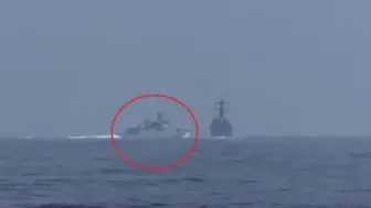 沧海横流，方显英雄本色！我舰极限单切，美舰休想逍遥过台海