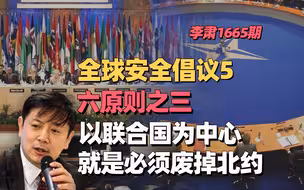 李肃：全球安全倡议5六原则之三以联合国为中心就是必须废掉北约