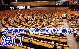欧盟又搞小动作，妄图中国单方面取消制裁;没门