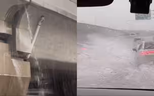 郑州再遇暴雨：高架积水狂泻，低洼处分分钟成“海”