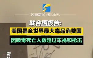 联合国报告：美国是全世界最大毒品消费国 因吸毒死亡人数超过车祸和枪击