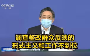 中央指导组：调查整改群众反映的形式主义和工作不到位