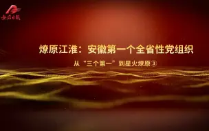 从“三个第一”到星火燎原③ 燎原江淮：安徽第一个全省性党组织