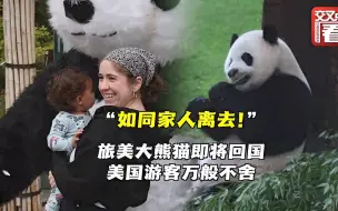 旅美大熊猫“告别派对” 美国游客万般不舍