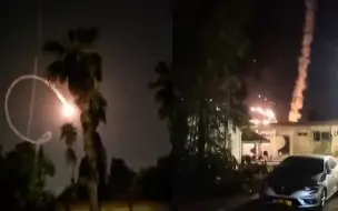 以色列“铁穹”拦截失败画面曝光：拦截弹疑坠居民区 空中划出螺旋线