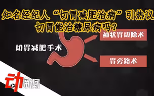 知名经纪人“切胃减肥治病”引热议：切胃能治糖尿病吗？