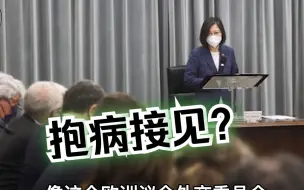 蔡英文确诊了还要接见欧洲窜访团？媒体人讽：对台湾没有任何帮助
