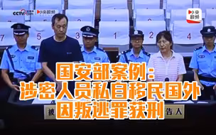 【国家安全教育】参与多项国家重点涉密项目的夫妻：2002年叛逃移民国外，2017年落网