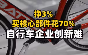 挣3%、买核心部件花70% ：自行车企业创新难