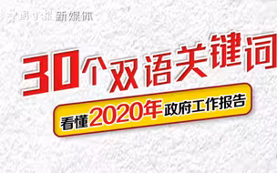 收藏！政府工作报告中这30个关键词，用英文怎么翻译？