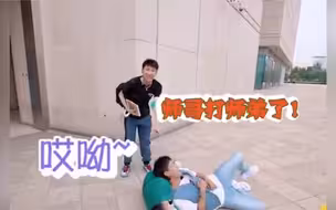 小橘猫跟小黑猫打架，小企鹅：师哥打师弟啦！！