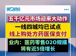 五千亿元市场迎来大动作 一线四城城市均已实现线上购药医保支付