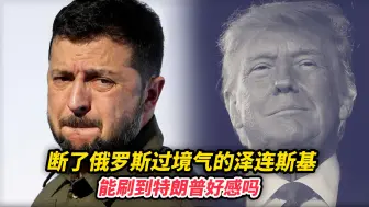 断了俄罗斯过境气的泽连斯基，能刷到特朗普好感吗