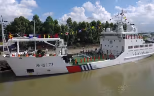 大型航标船“海巡173”轮交接列编（中国船舶 武船集团）